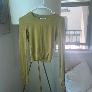 Monte Long Sleeve Green Stretch Top | XS